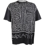 Vintage (Hanes) - Black Bokolanfini Print T-Shirt 1992 X-Large