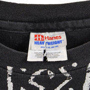Vintage (Hanes) - Black Bokolanfini Print T-Shirt 1992 X-Large Vintage Retro