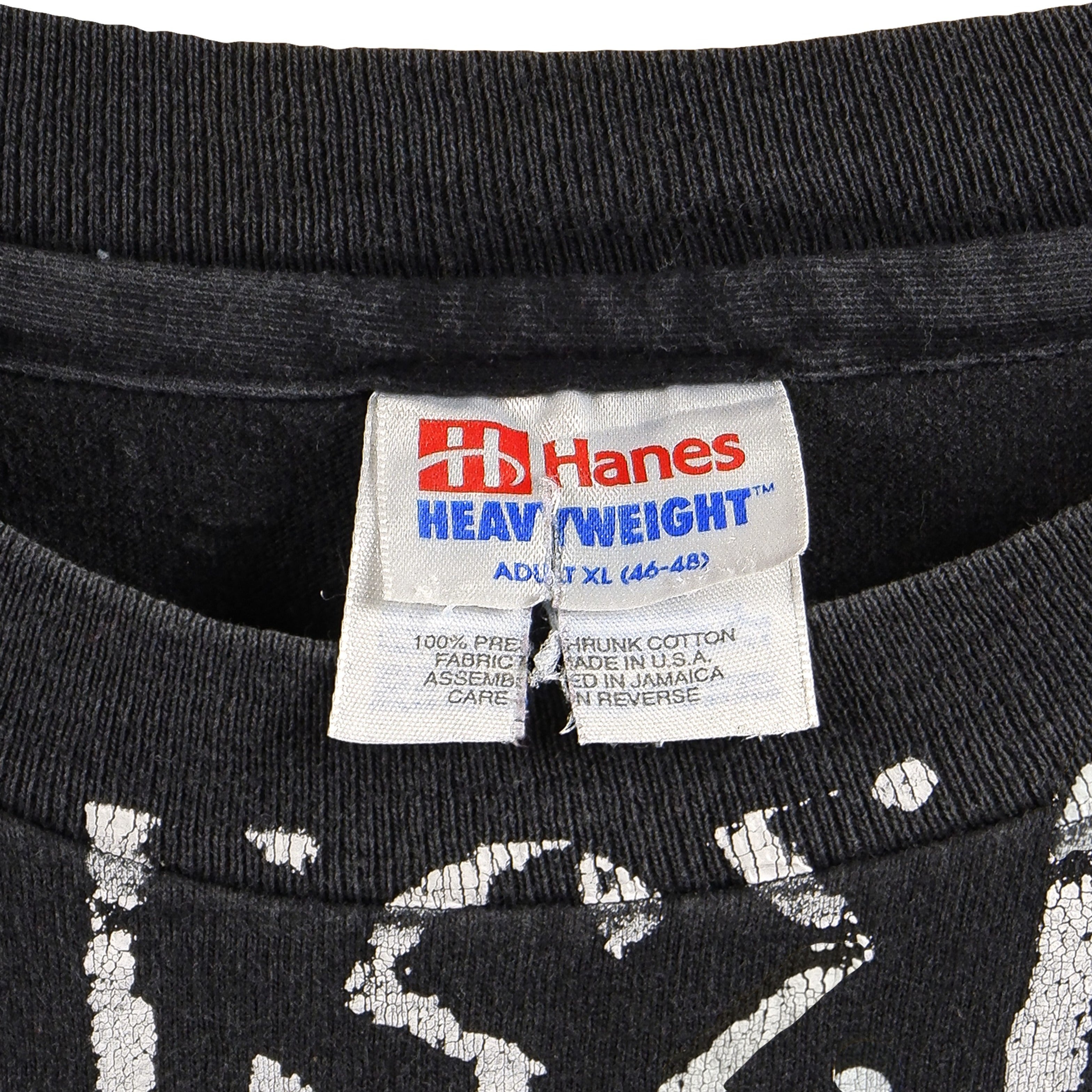 Vintage (Hanes) - Black Bokolanfini Print T-Shirt 1992 X-Large Vintage Retro