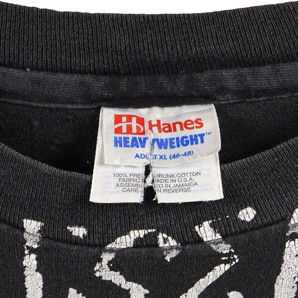 Vintage (Hanes) - Black Bokolanfini Print T-Shirt 1992 X-Large Vintage Retro