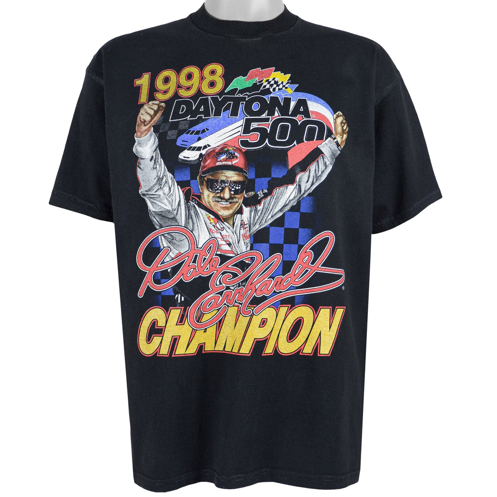 NASCAR (Competitors View) - Dale Earnhardt Daytona 500 Deadstock T-Shirt 1998 Large Vintage Retro