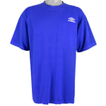 Umbro - Blue Big Logo & Spell-Out T-Shirt 1990s X-Large Vintage Retro