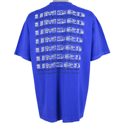 Umbro - Blue Big Logo & Spell-Out T-Shirt 1990s X-Large