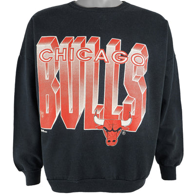 NBA (Ravens Athletic) - Chicago Bulls Crew Neck Sweatshirt 1990s Medium