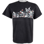Jordan - Black Air Jordan T-Shirt 1990s Medium Vintage Retro Basketball