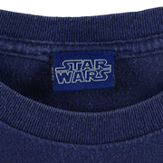 Vintage - Blue Star Wars Spell-Out T-Shirt 1990s Medium Vintage Retro