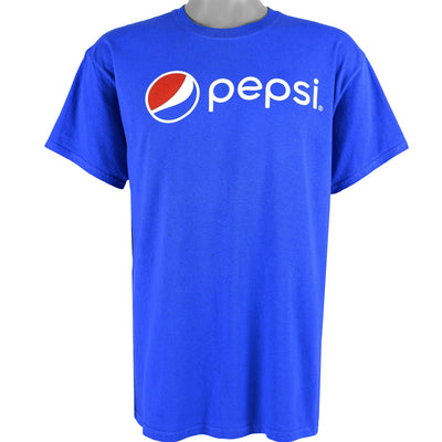 Vintage (Gildan) - Blue Pepsi Big Spell-Out Deadstock T-Shirt 2000s Large