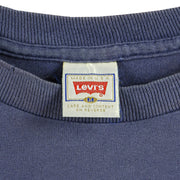 Levis - Grey Spell-Out T-Shirt 1996 Medium Vintage Retro