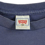 Levis - Grey Spell-Out T-Shirt 1996 Medium Vintage Retro
