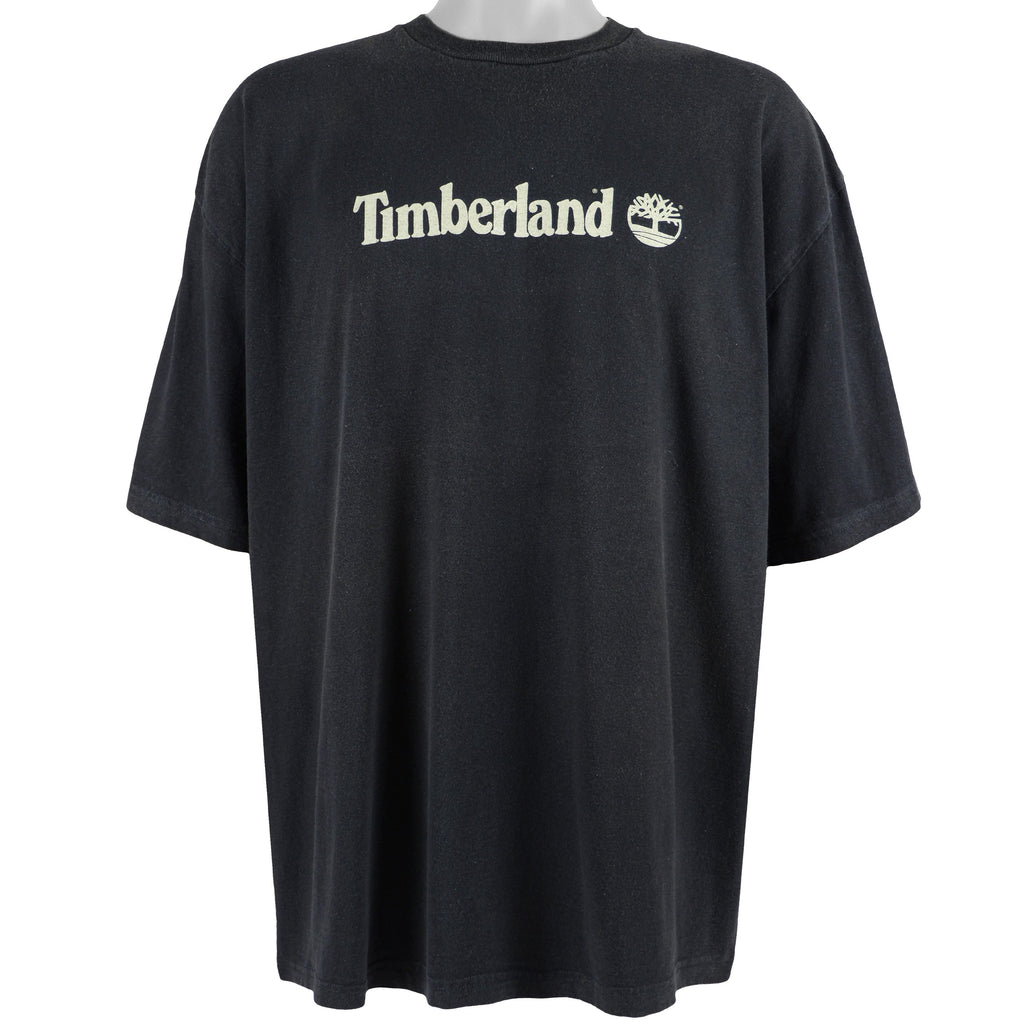 Timberland - Black Spell-Out T-Shirt 1990s X-Large Vintage Retro