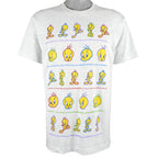 Looney Tunes - Grey Tweety Deadstock T-Shirt 1995 Large Vintage Retro