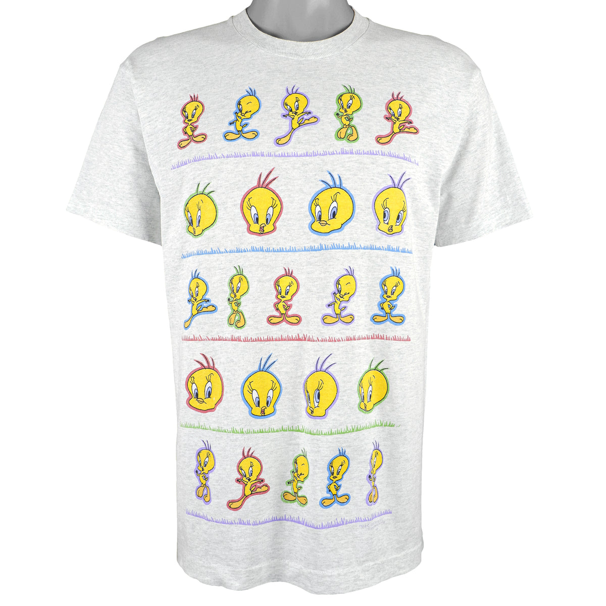 Looney Tunes - Grey Tweety Deadstock T-Shirt 1995 Large Vintage Retro