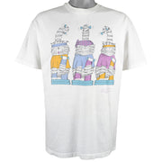 Vintage (Hanes) - Step Up Kitties By Carol Montgomery T-Shirt 1993 Large Vintage Retro