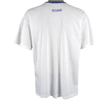 FILA - White with Blue Spell-Out T-Shirt 1990s Large Vintage Retro