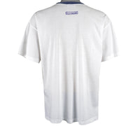FILA - White with Blue Spell-Out T-Shirt 1990s Large Vintage Retro