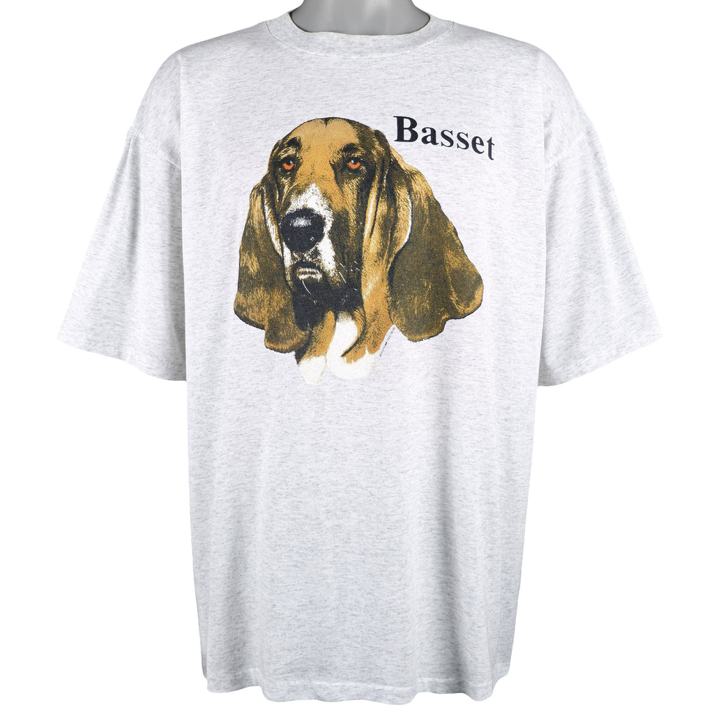 Vintage - Basset Hound Deadstock T-Shirt 1990s 2X-Large Vintage Retro
