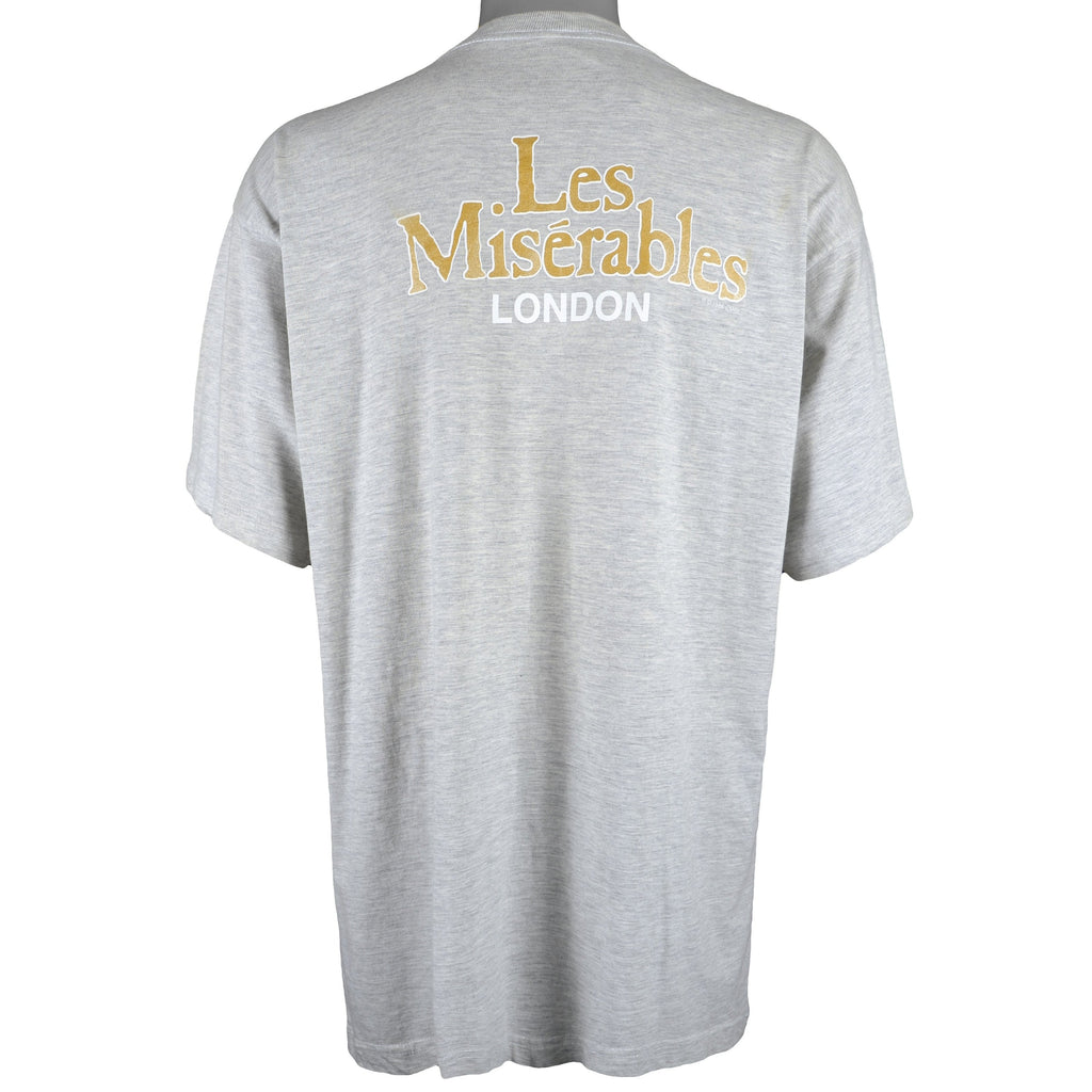 Vintage - Grey Les Miserables, London T-Shirt 1986 Large Vintage Retro
