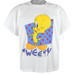 Looney Tunes - White Tweety Deadstock T-Shirt 1993 Large Vintage Retro