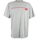 Nike - Grey Spell-Out T-Shirt 1990s Large Vintage Retro