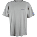 Champion - Grey Spell-Out T-Shirt 1990s Large Vintage Retro