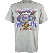 NBA (Salem) - Detroit Pistons World Champs T-Shirt 1990 Large Vintage Retro Basketball