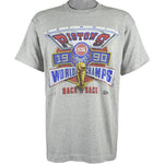 NBA (Salem) - Detroit Pistons World Champs T-Shirt 1990 Large Vintage Retro Basketball