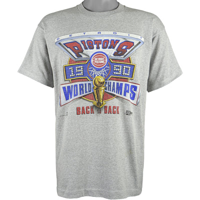 NBA (Salem) - Detroit Pistons World Champs T-Shirt 1990 Large