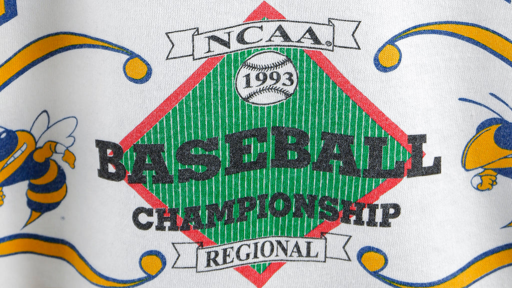 Starter - Georgia Tech Baseball Championship Regional T-Shirt 1993 Large Vintage Retro College