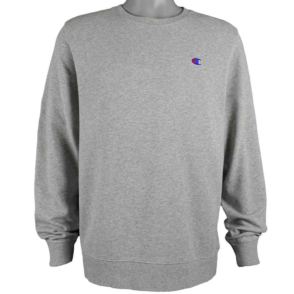 Champion - Grey Classic Crew Neck Sweatshirt 1990s Medium Vintage Retro