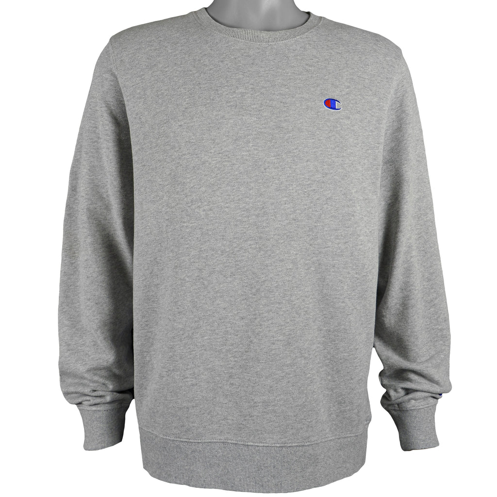 Champion - Grey Classic Crew Neck Sweatshirt 1990s Medium Vintage Retro
