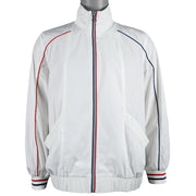 Tommy Hilfiger - White Big Spell-Out Jacket Large Vintage Retro