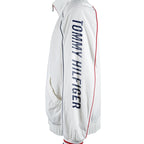 Tommy Hilfiger - White Big Spell-Out Jacket Large Vintage Retro