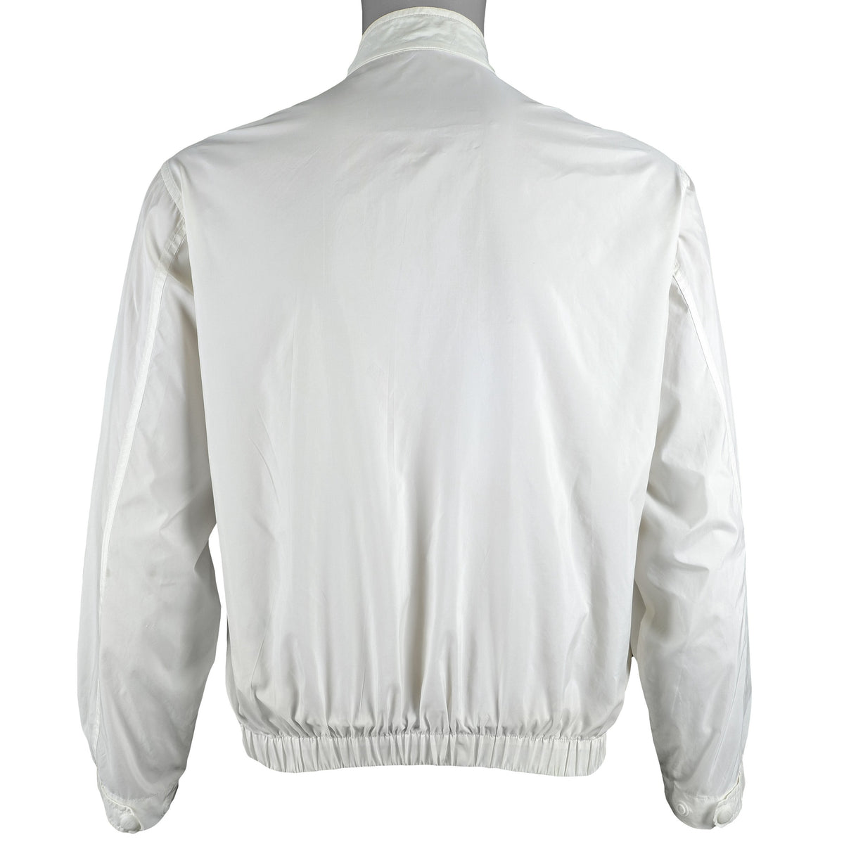 Lacoste - White Button-Up Jacket 1990s Medium Vintage Retro