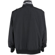 Tommy Hilfiger - Black Harrington Spell-Out Jacket X-Large Vintage Retro