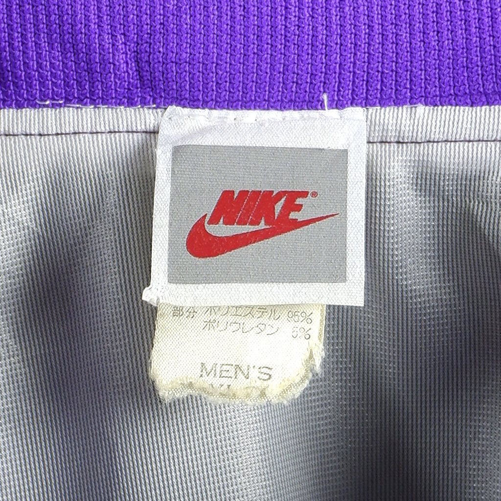 Nike - Purple Grey Tag Windbreaker 1980s Large Vintage Retro