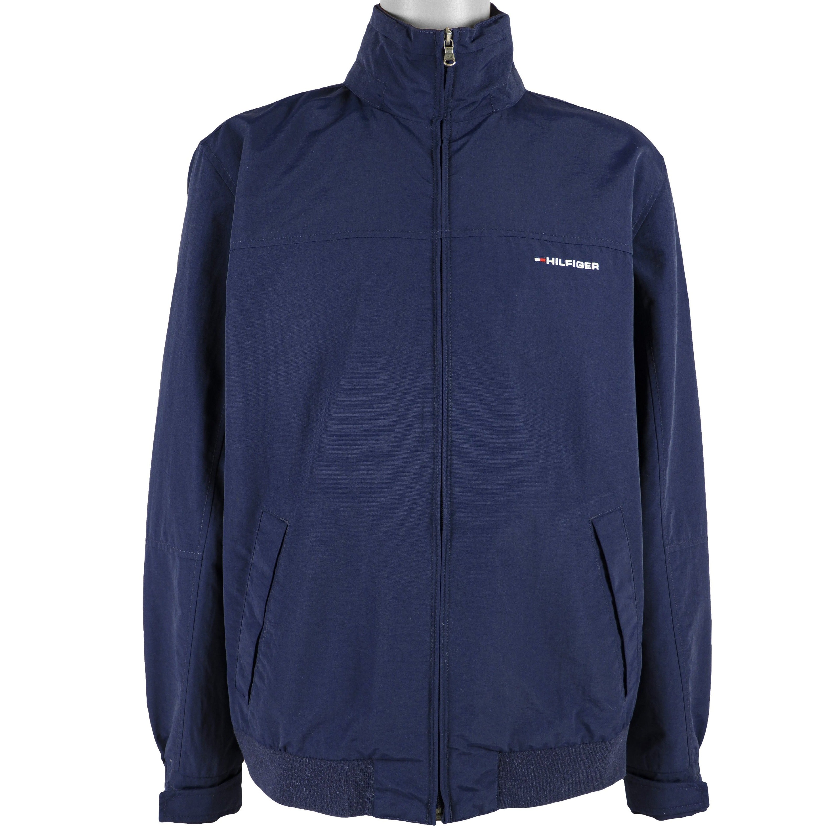 Tommy Hilfiger - Blue Spell-Out Jacket X-Large Vintage Retro
