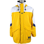 Helly Hansen - Yellow & White Big Logo Jacket 1990s Medium Vintage Retro