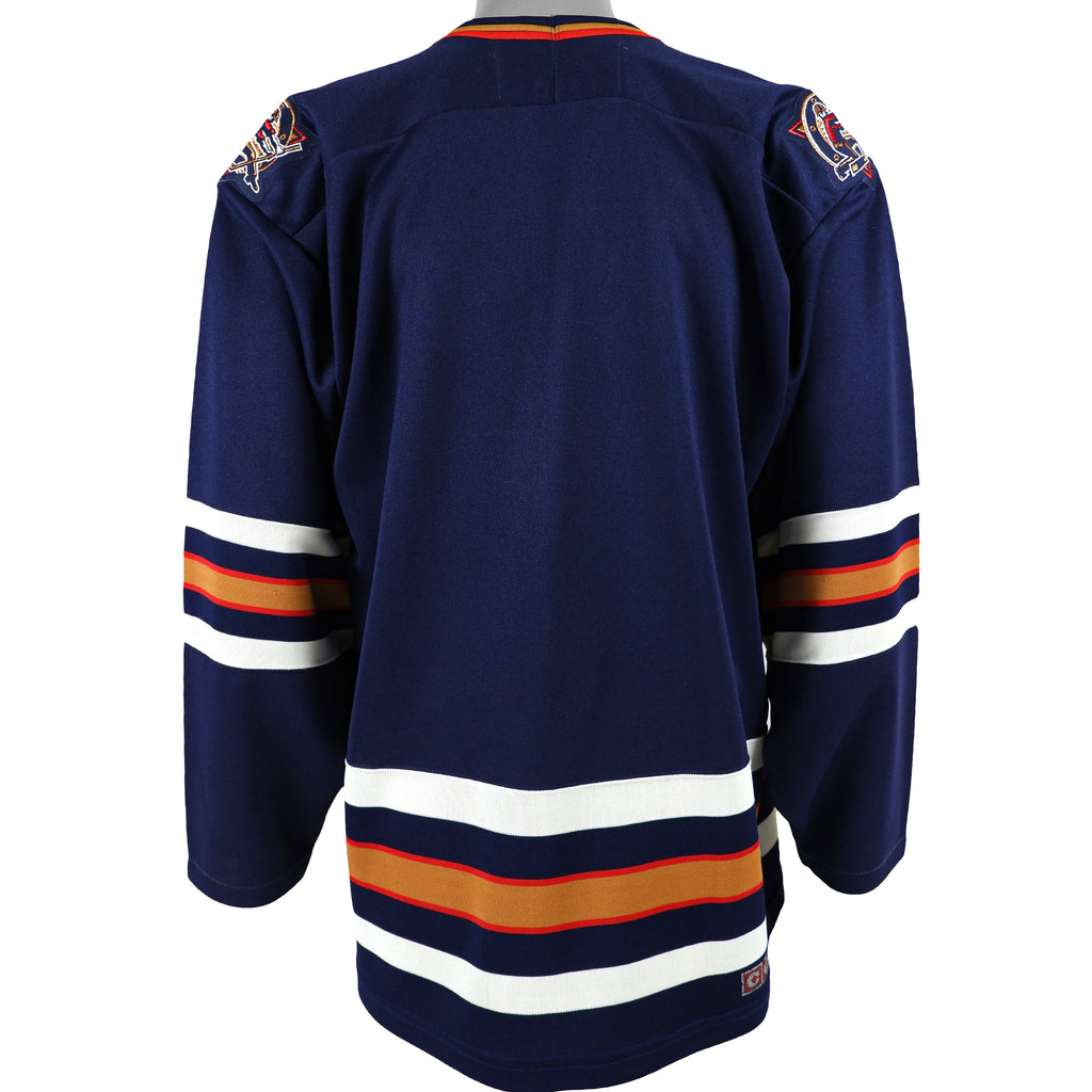 NHL (CCM) - Edmonton Oilers Spell-Out Jersey 1900s Large Vintage Retro Hockey