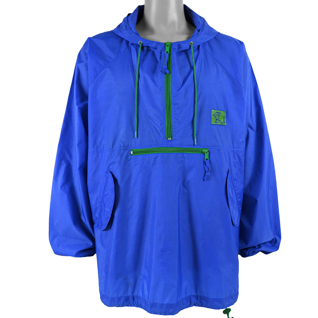Disney - Blue Sport Tigger 1/4 Zip Hooded Windbreaker 1990s X-Large Vintage Retro 