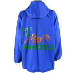 Disney - Blue Sport Tigger 1/4 Zip Hooded Windbreaker 1990s X-Large Vintage Retro 