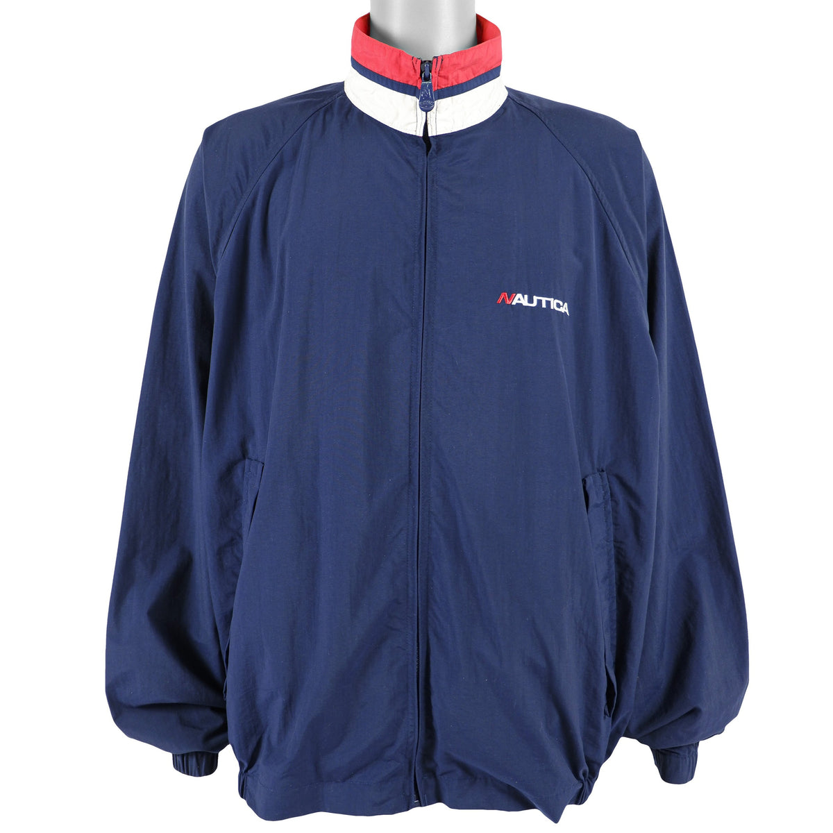 Nautica - Blue Spell-Out Jacket 1990s XX-Large Vintage Retro