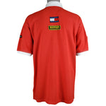 Tommy Hilfiger - White & Red Ferrari Big Spell-Out T-Shirt Large Vintage Retro 