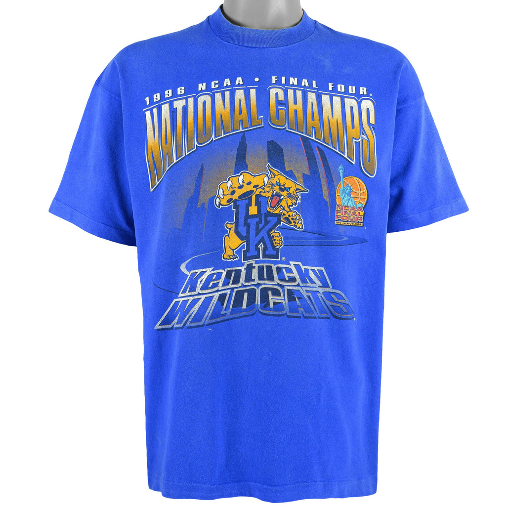 NCAA - Kentucky Wildcats Spell-Out T-Shirt 1996 Large Vintage Retro College Basketball
