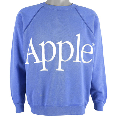 Vintage (Hanes) - Blue Apple Crew Neck Sweatshirt 1980s/90s Medium
