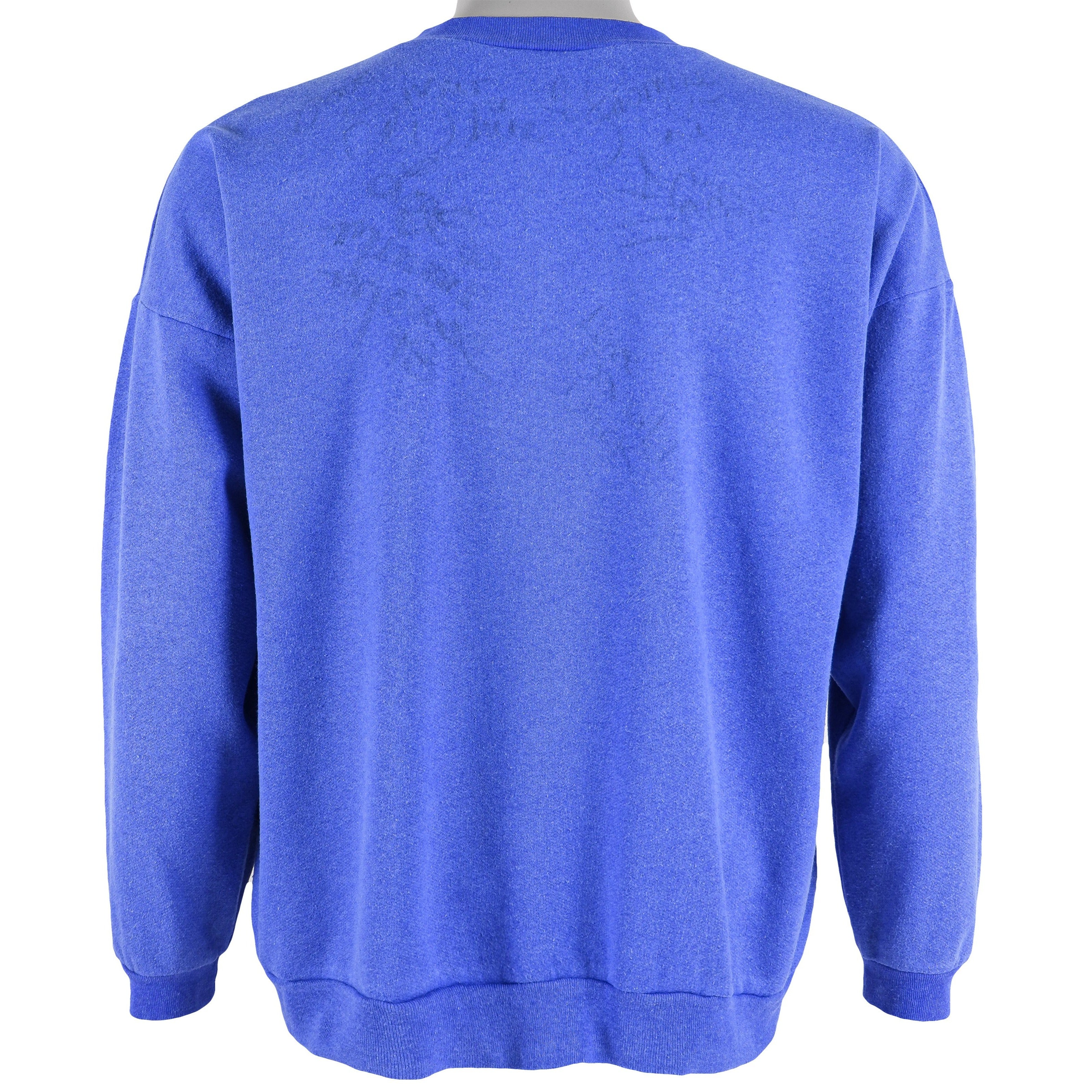 Disney - Blue Goofy Crew Neck Sweatshirt 1990s Large Vintage Retro