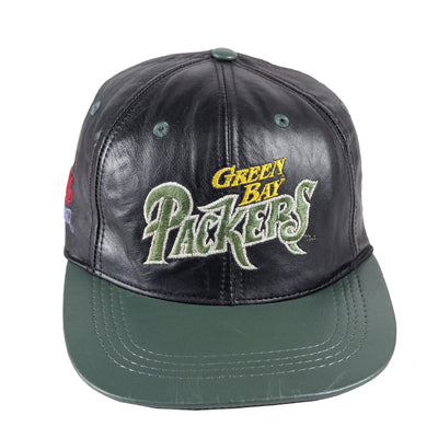 NFL (Modern) - Green Bay Packers Leather Snapback Hat 1990s Adjustable