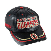 NFL (Modern) - Ohio State Buckeyes Leather Snapback Hat 1990s Adjustable Vintage  Retro Football