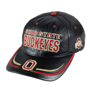 NFL (Modern) - Ohio State Buckeyes Leather Snapback Hat 1990s Adjustable Vintage  Retro Football
