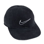 Nike - Black Snapback Hat 1990s Adjustable Vintage Retro