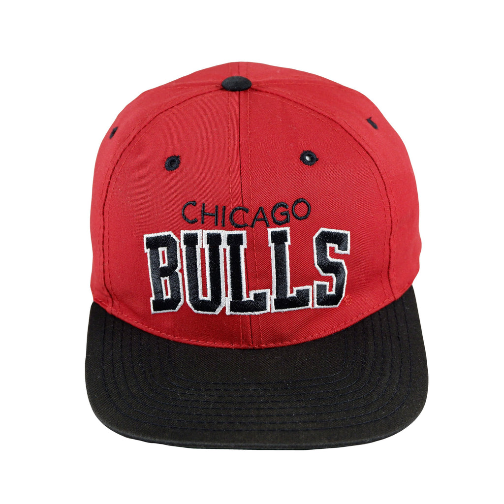 NBA (Sports Channel) - Chicago Bulls Snapback Hat 1990s Adjustable Vintage Retro Basketball